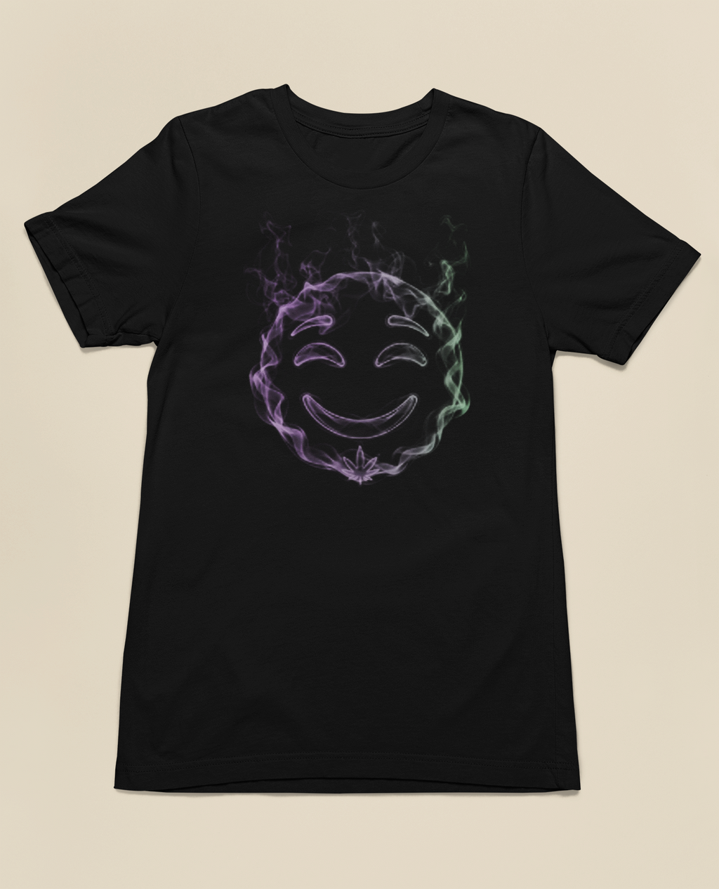 Up In Smoke Smiley Tee – Black