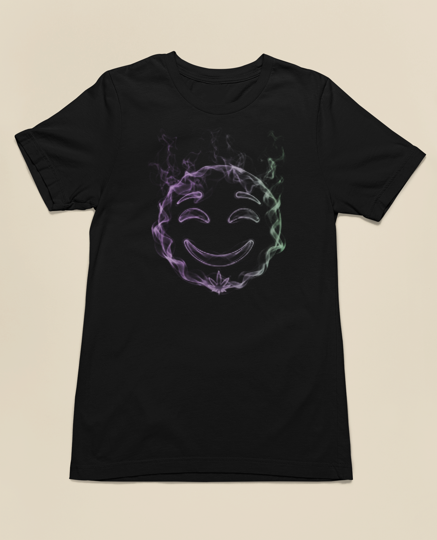 Up In Smoke Smiley Tee – Black