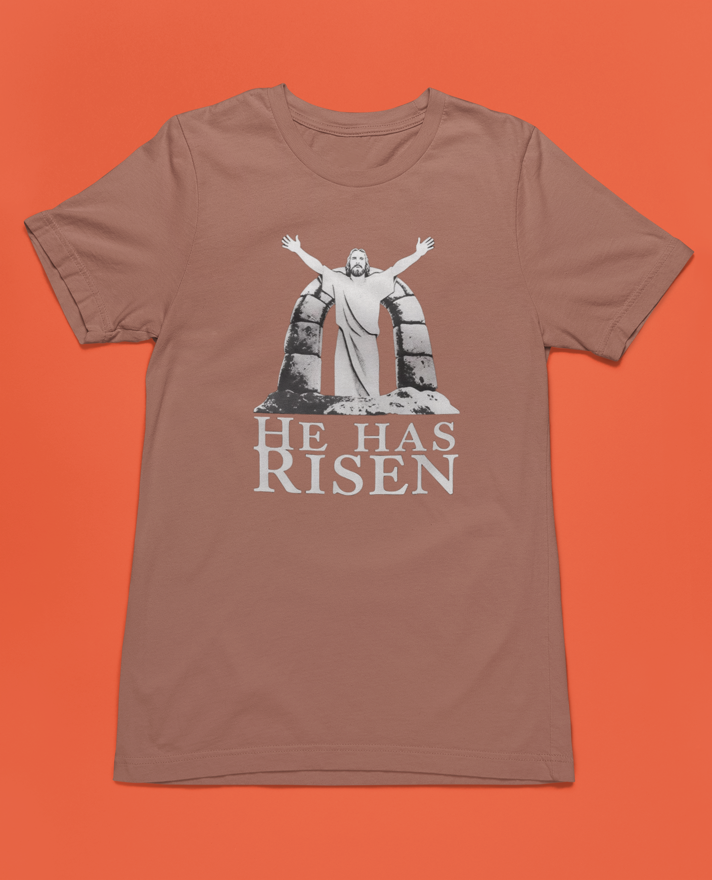 He Has Risen Tee - Clay