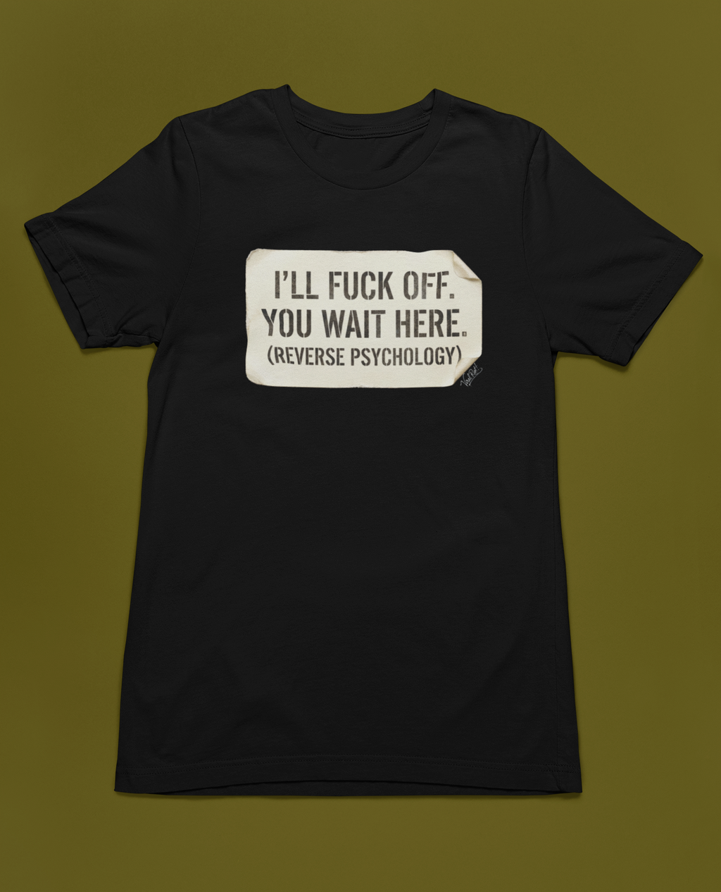 Reverse Psychology Tee - Black (Viral Riot Signature)