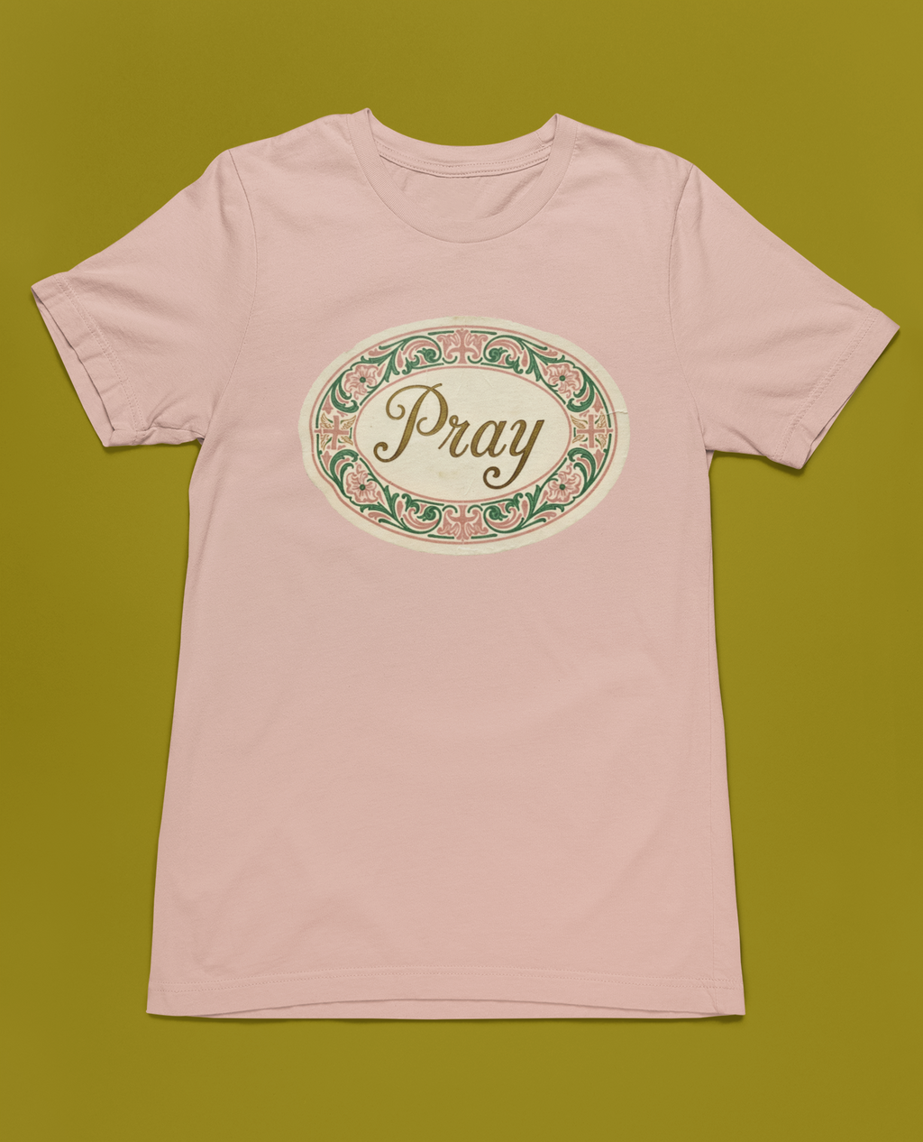 Pray Elegance Tee -  Heathered Peach