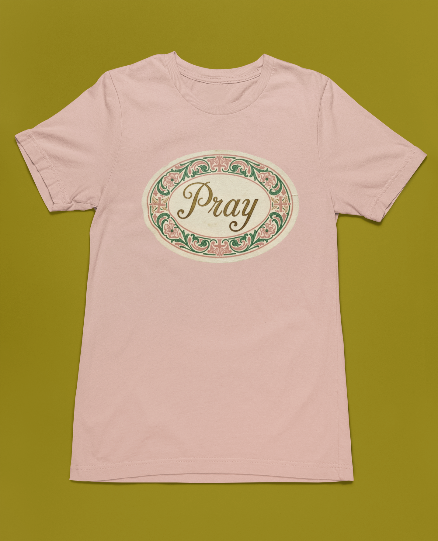 Pray Elegance Tee -  Heathered Peach