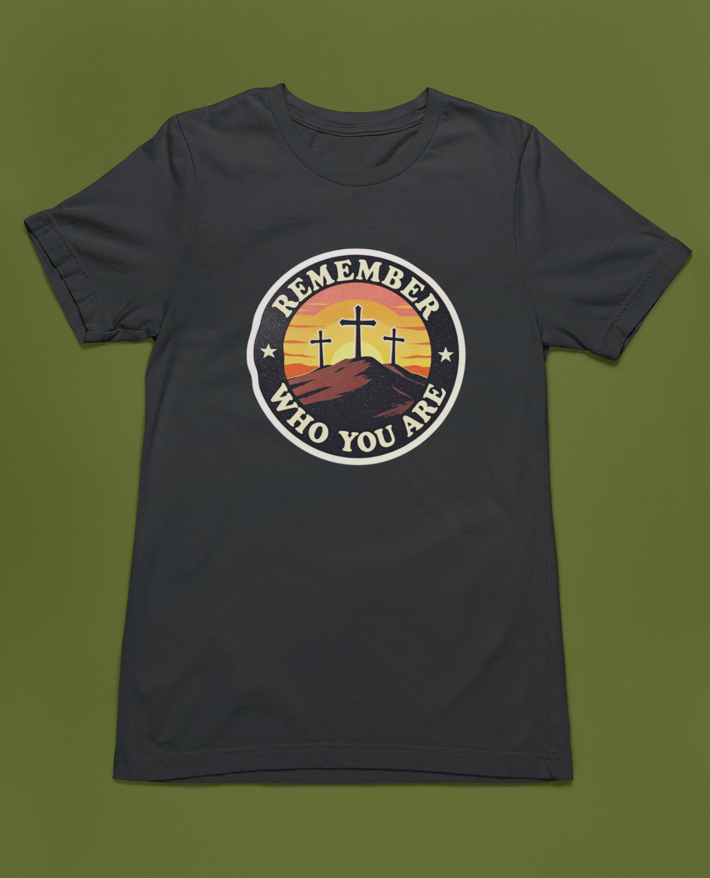 Remember Who You Are Tee - Heathered Black