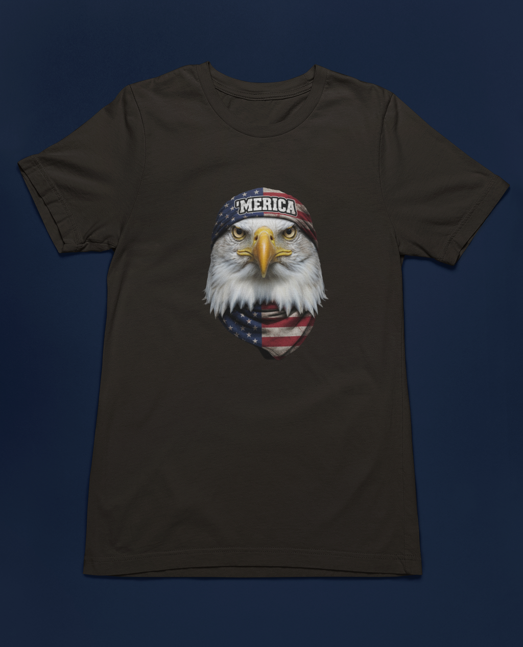 'Merica - Bald Eagle Bandana Tee - Black