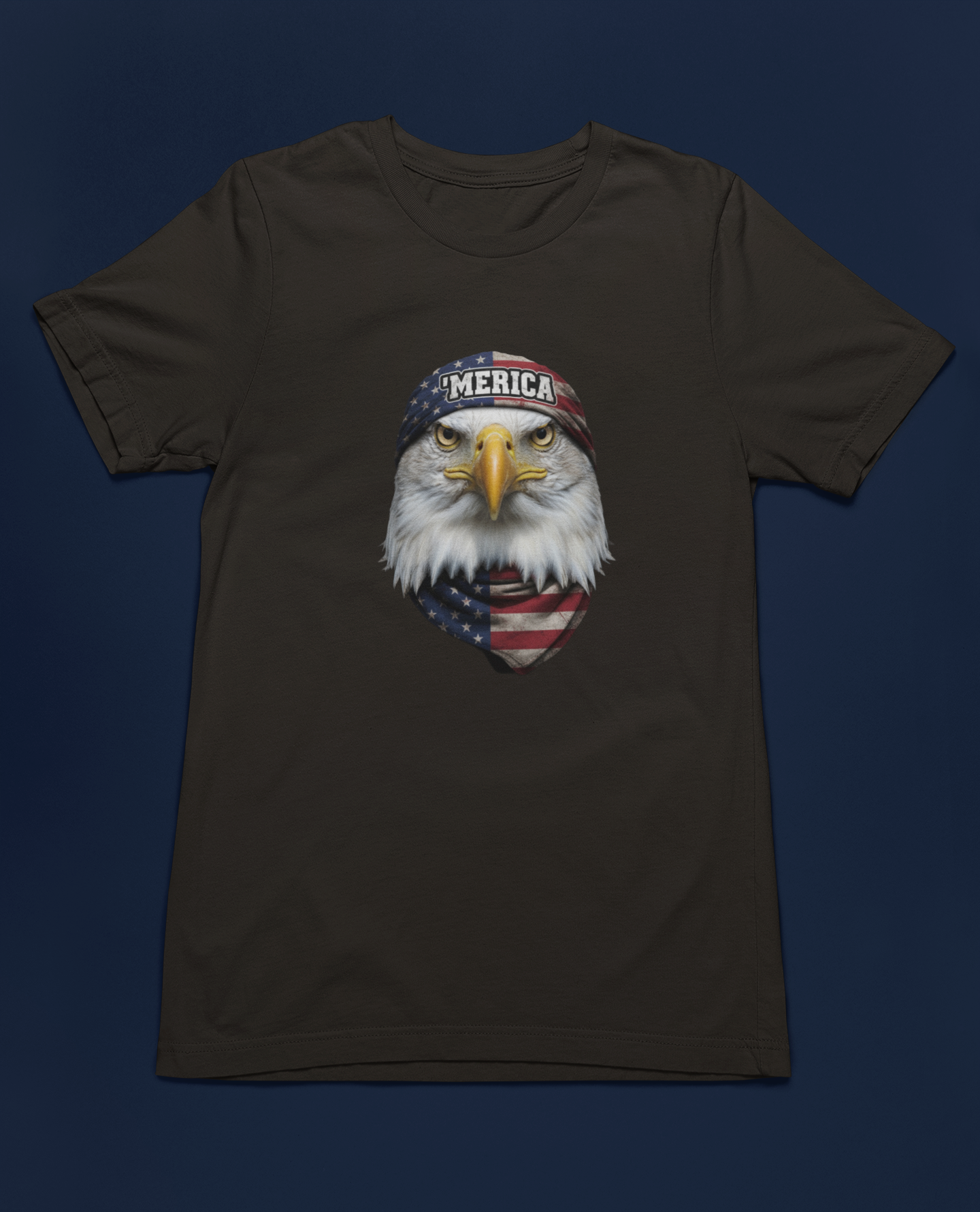 'Merica - Bald Eagle Bandana Tee - Black