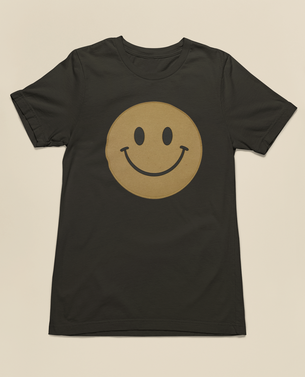 Vintage Smiley Face Tee - Black