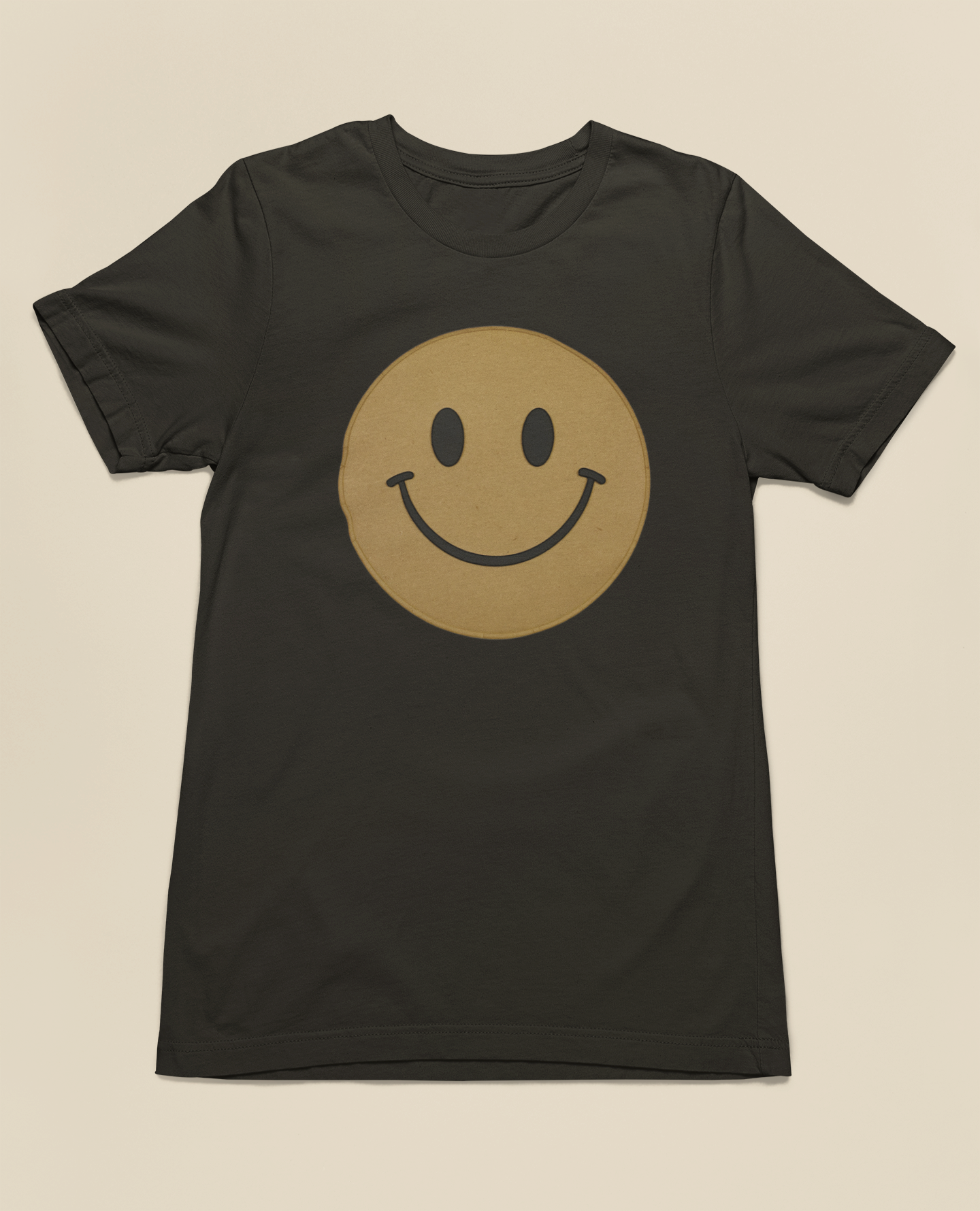 Vintage Smiley Face Tee - Black