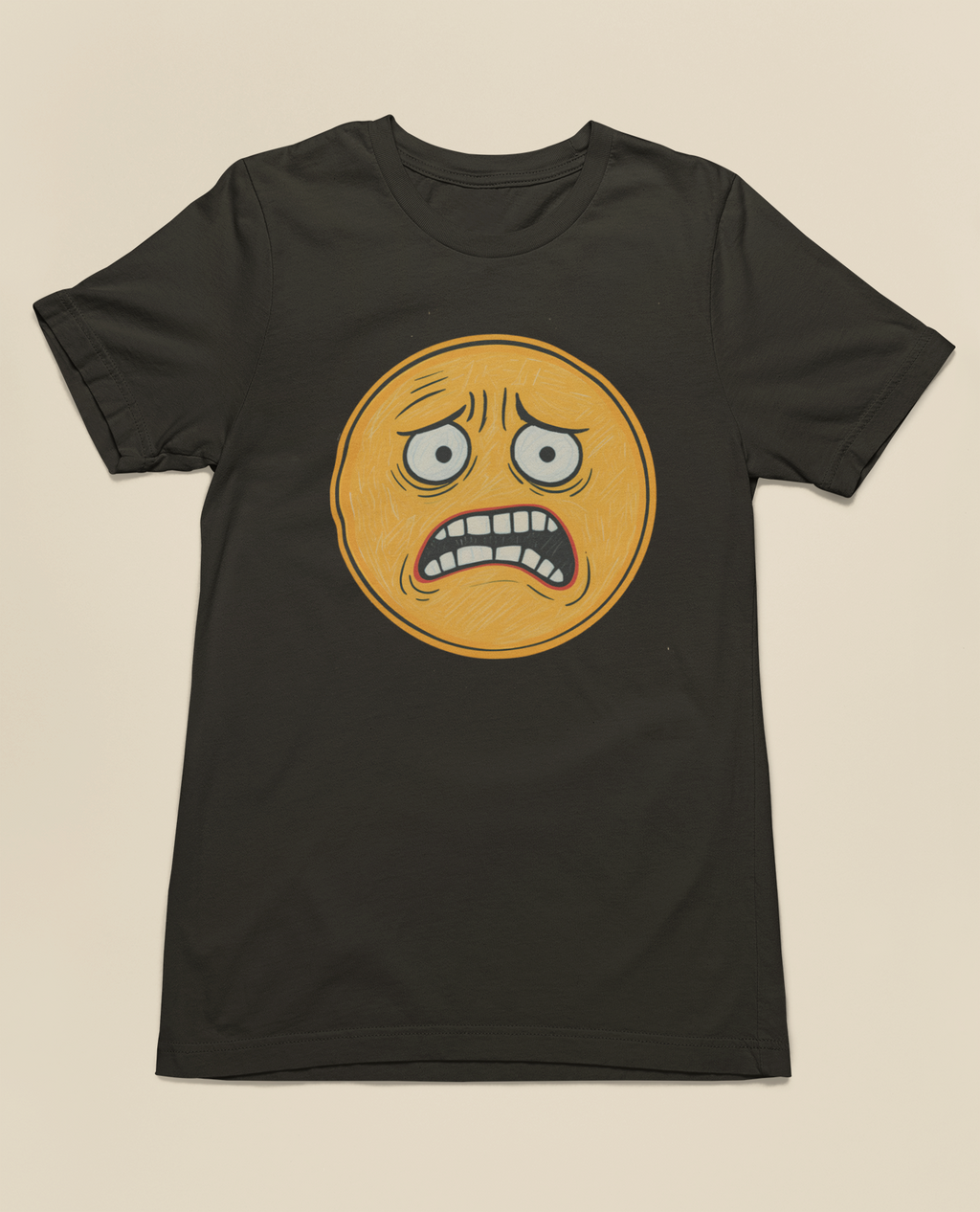 Anxiety Rage Face Tee - Black