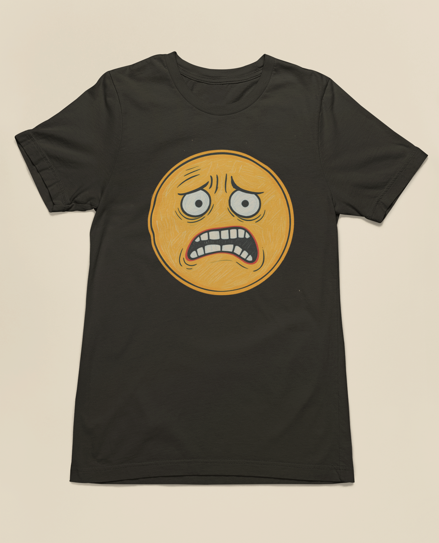 Anxiety Rage Face Tee - Black
