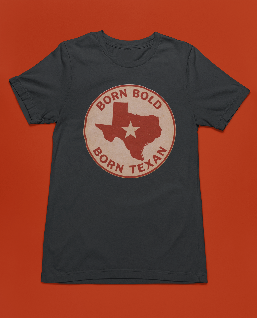 Born Bold Texan Tee - Heathered Black