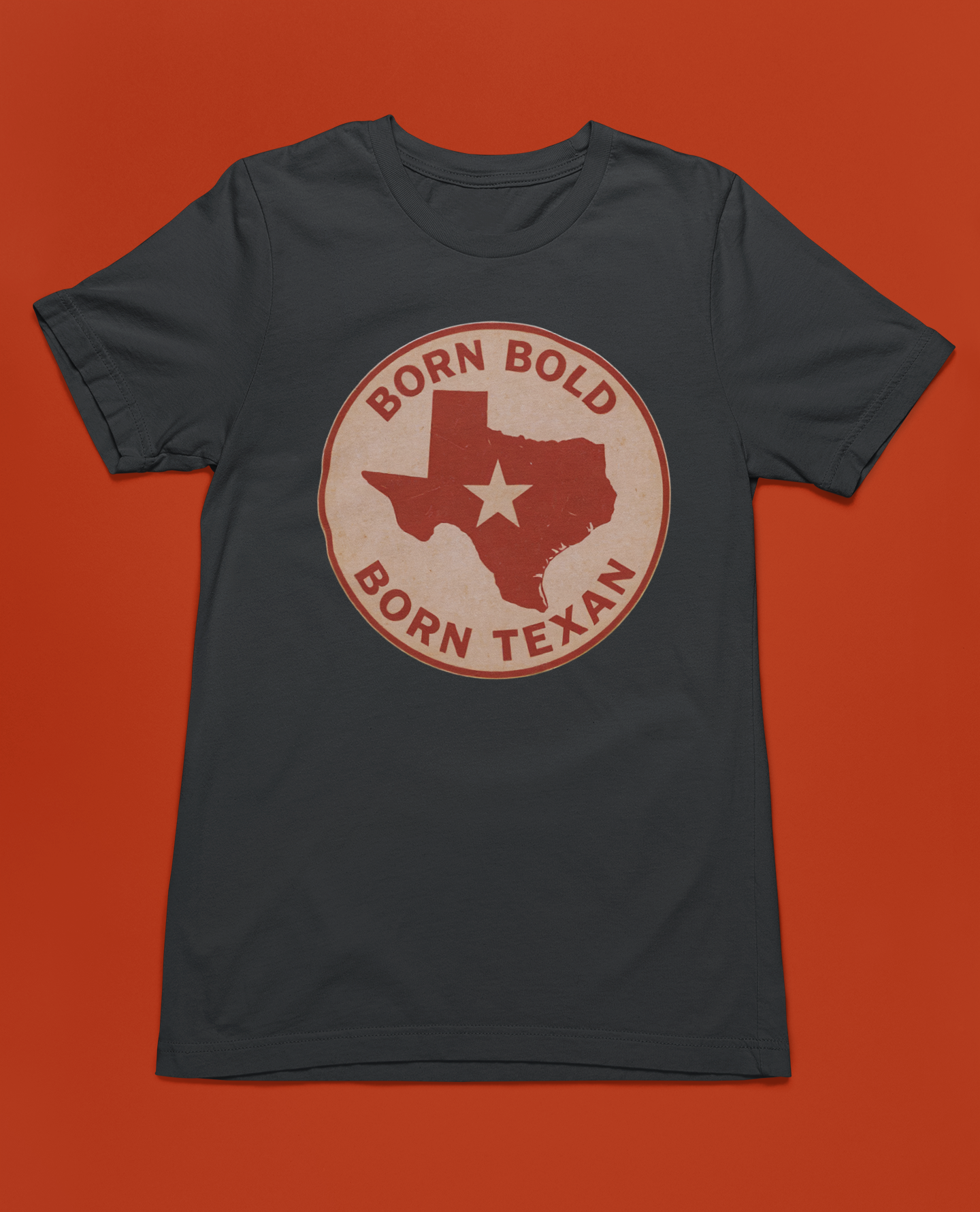 Born Bold Texan Tee - Heathered Black