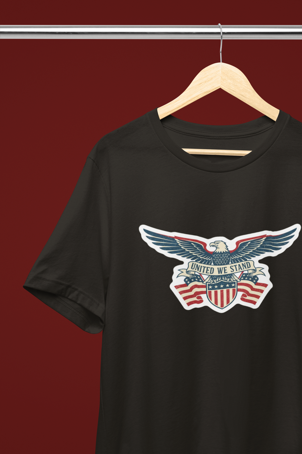 United We Stand Tee - Red, Black