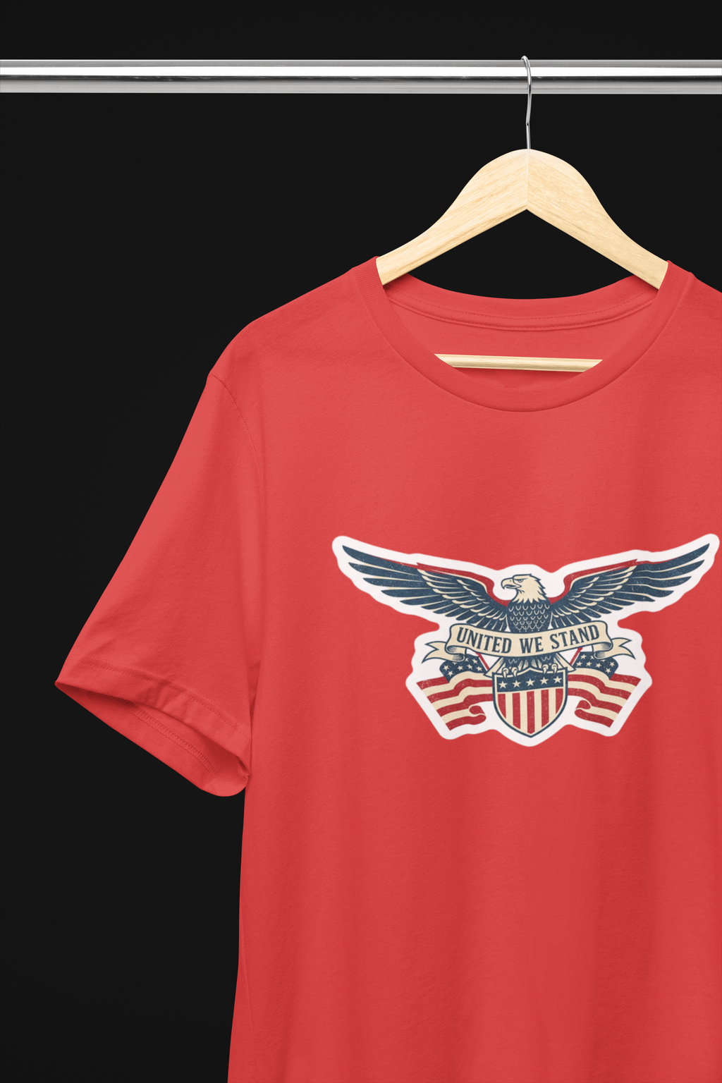 United We Stand Tee - Red, Black