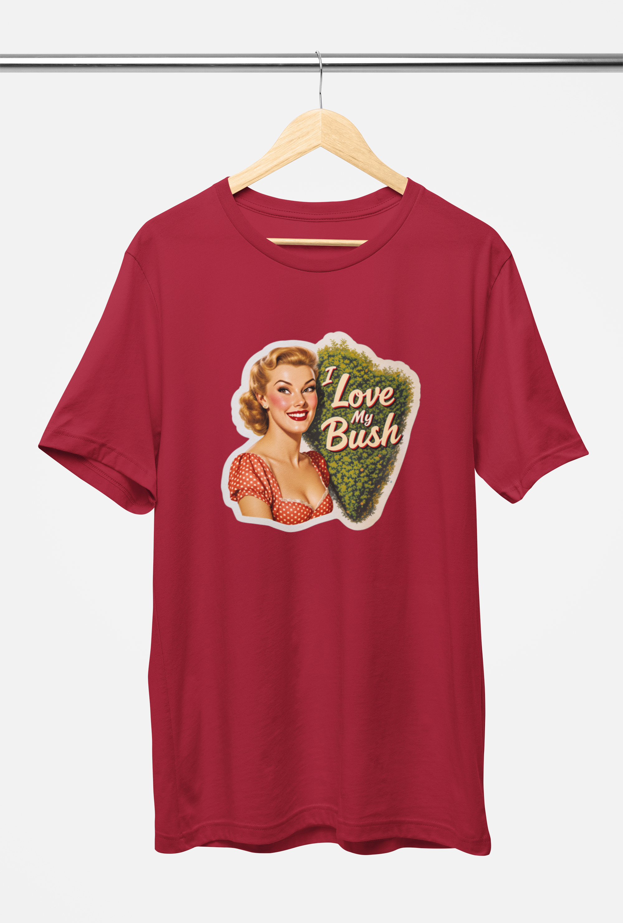 I Love My Bush Tee – Red, Black