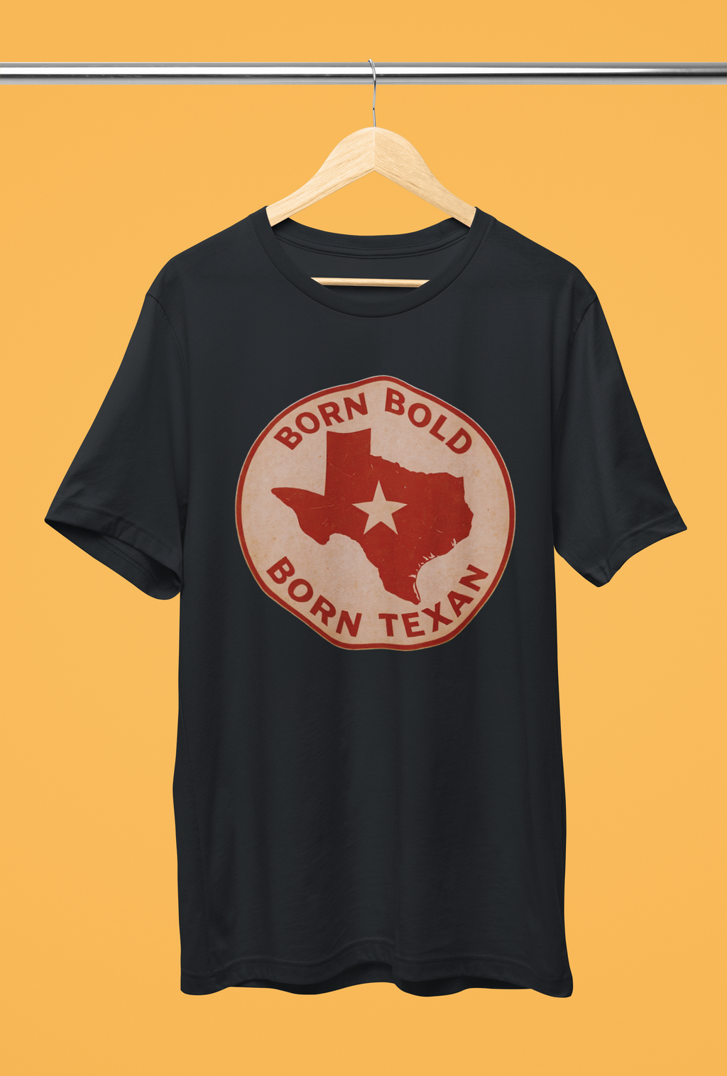 Born Bold Texan Tee - Heathered Black
