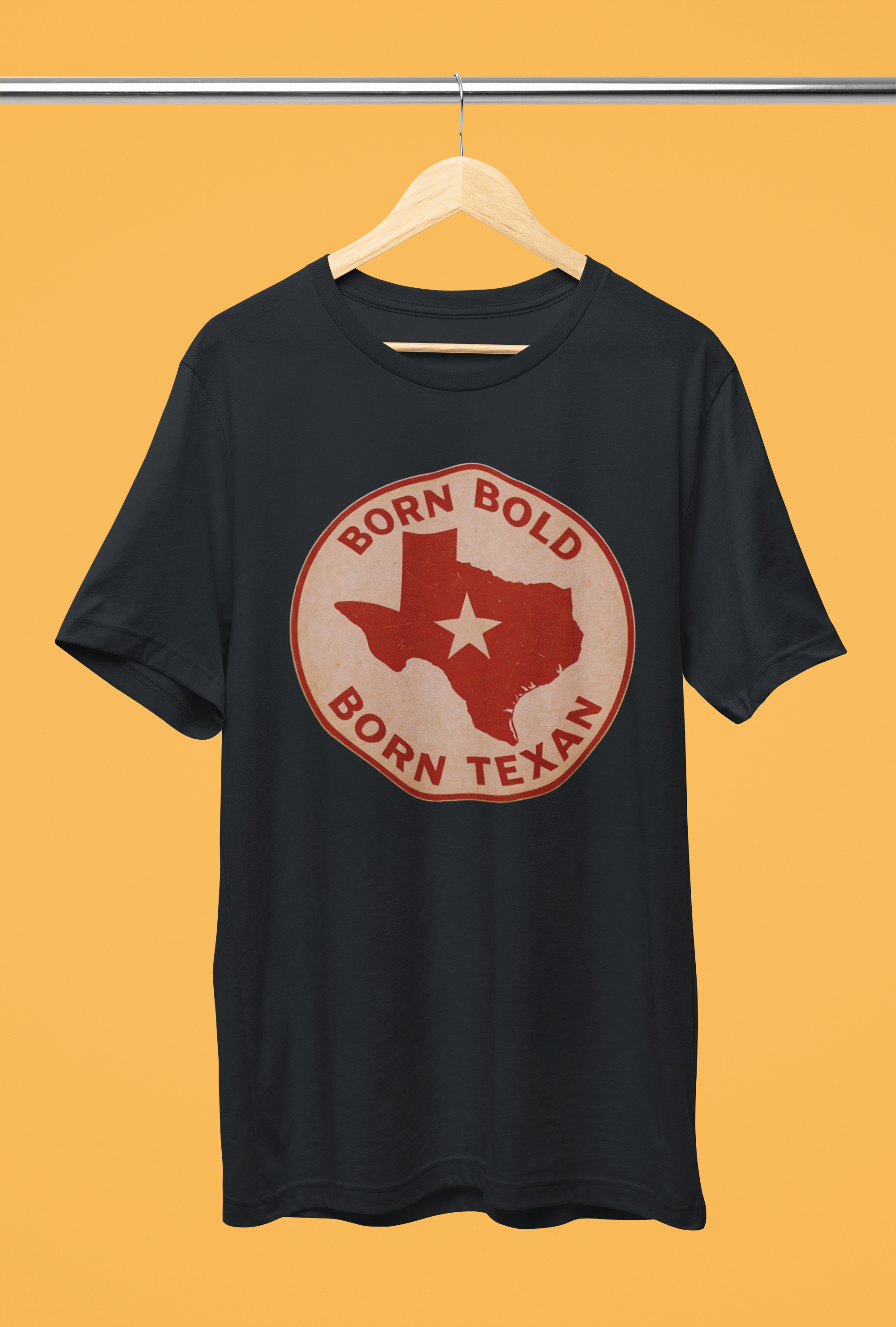 Born Bold Texan Tee - Heathered Black