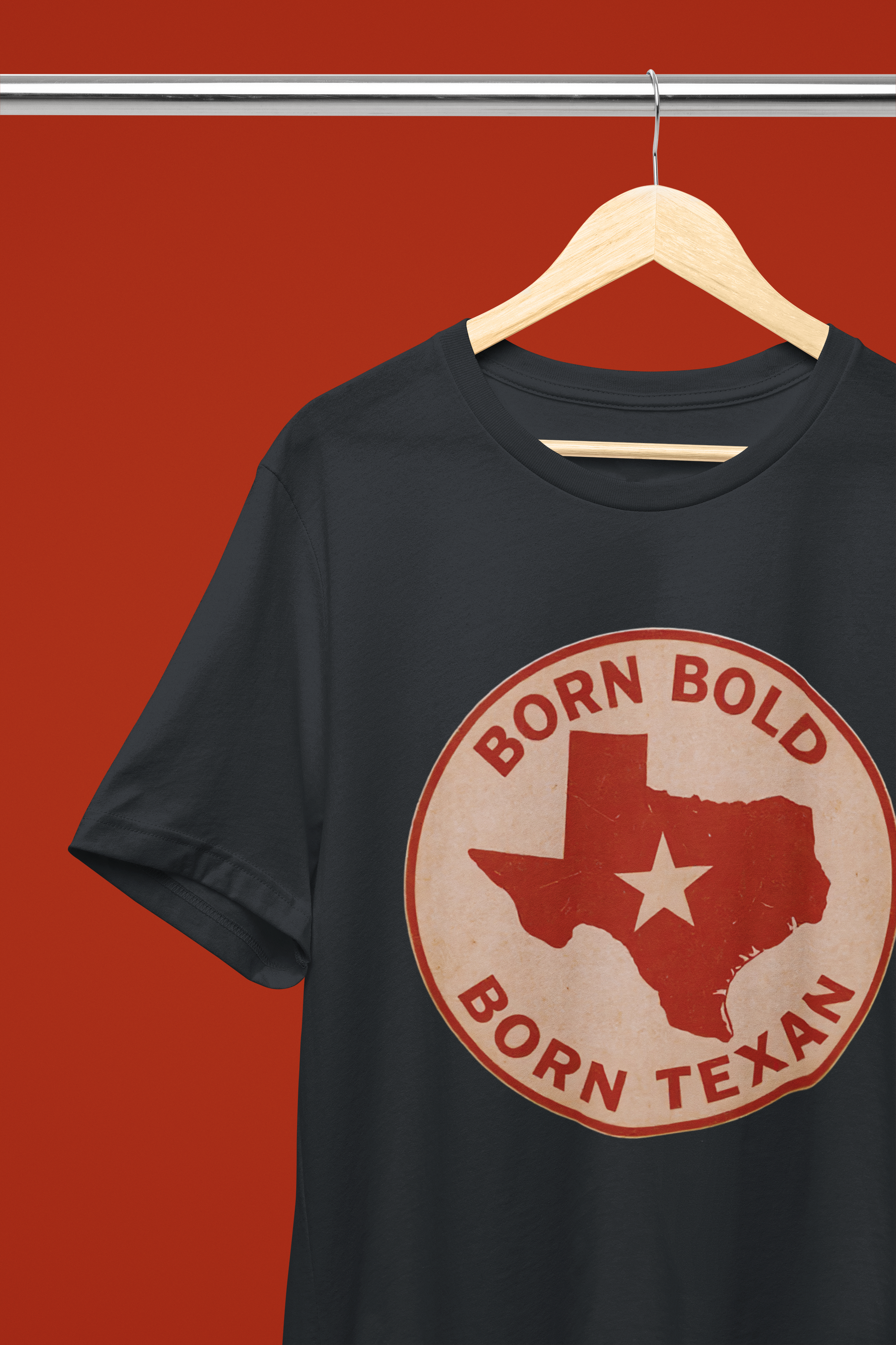 Born Bold Texan Tee - Heathered Black