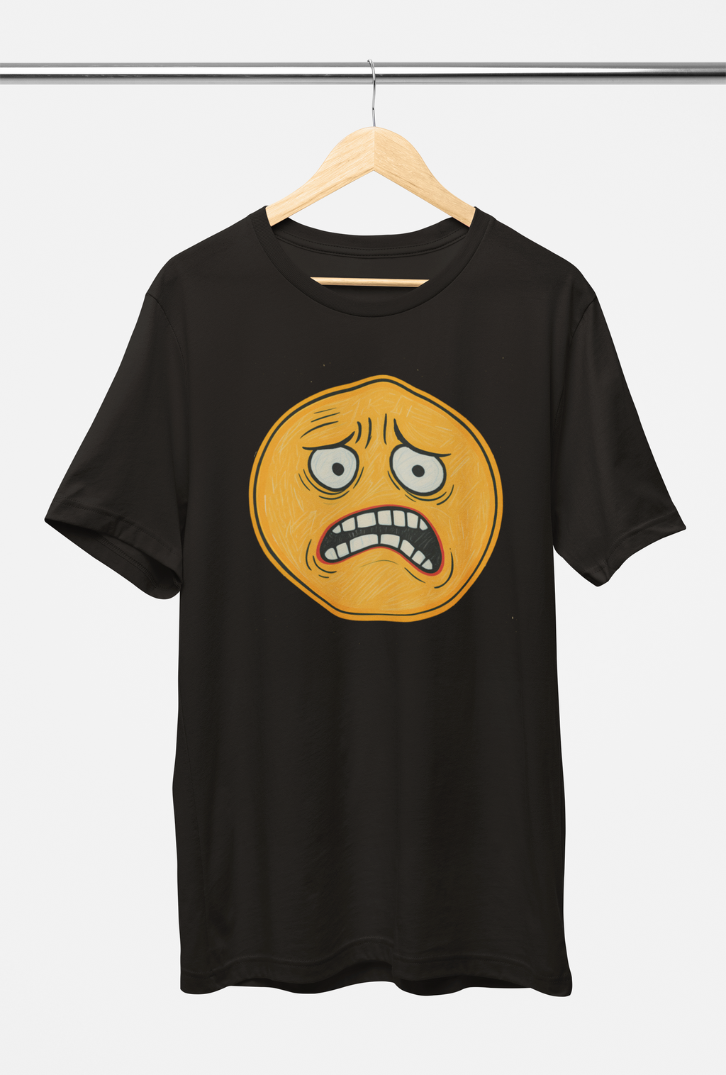 Anxiety Rage Face Tee - Black