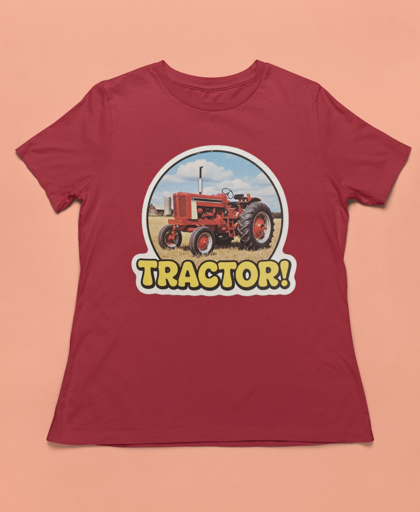 Tractor Fun Toddler Tee - Canvas Red
