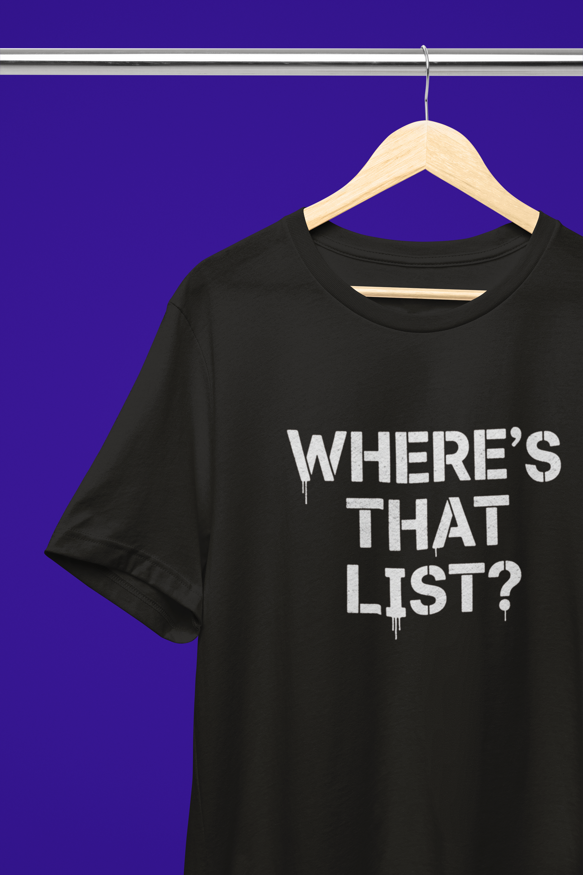 Where's That List? Epstein Tee - Black