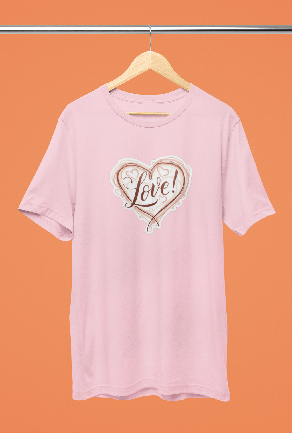 Heart Full of Love! Tee - Heathered Pink