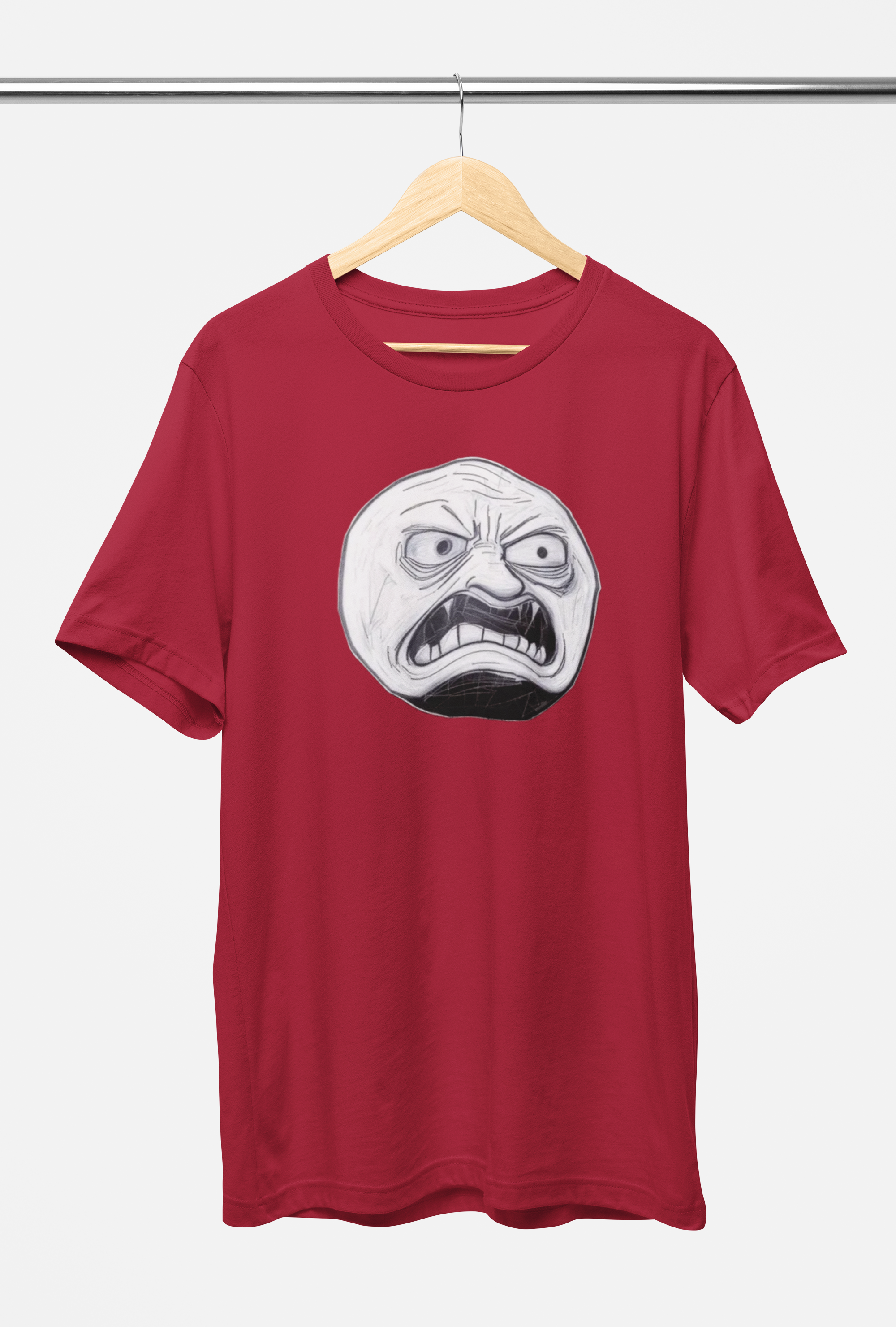 WtAF Rage Face Tee – Black, Red, Vintage Brown, Vintage Green