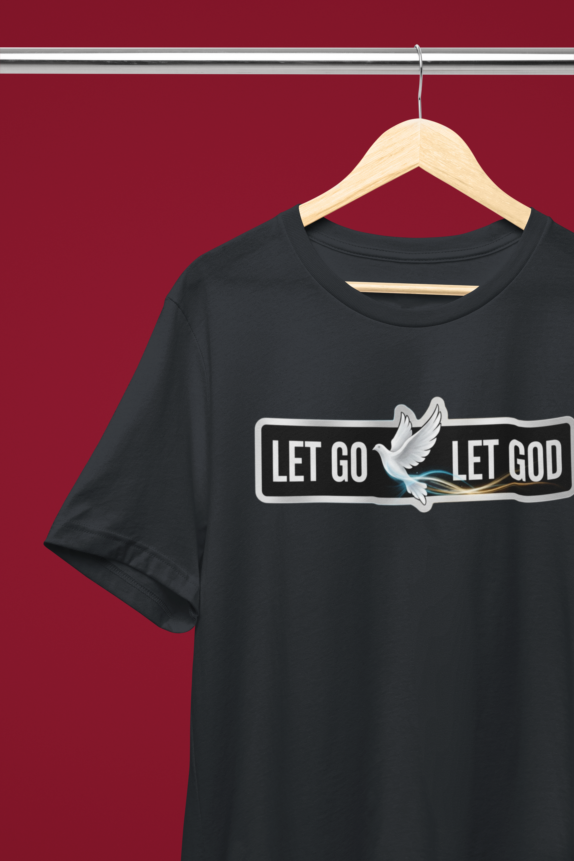 Let Go Let God Tee - Heathered Black