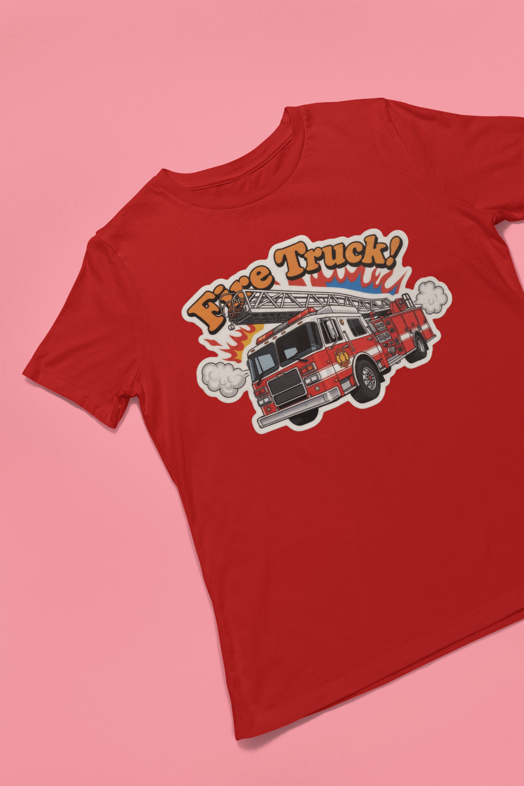 Fire Truck Toddler Tee - Red