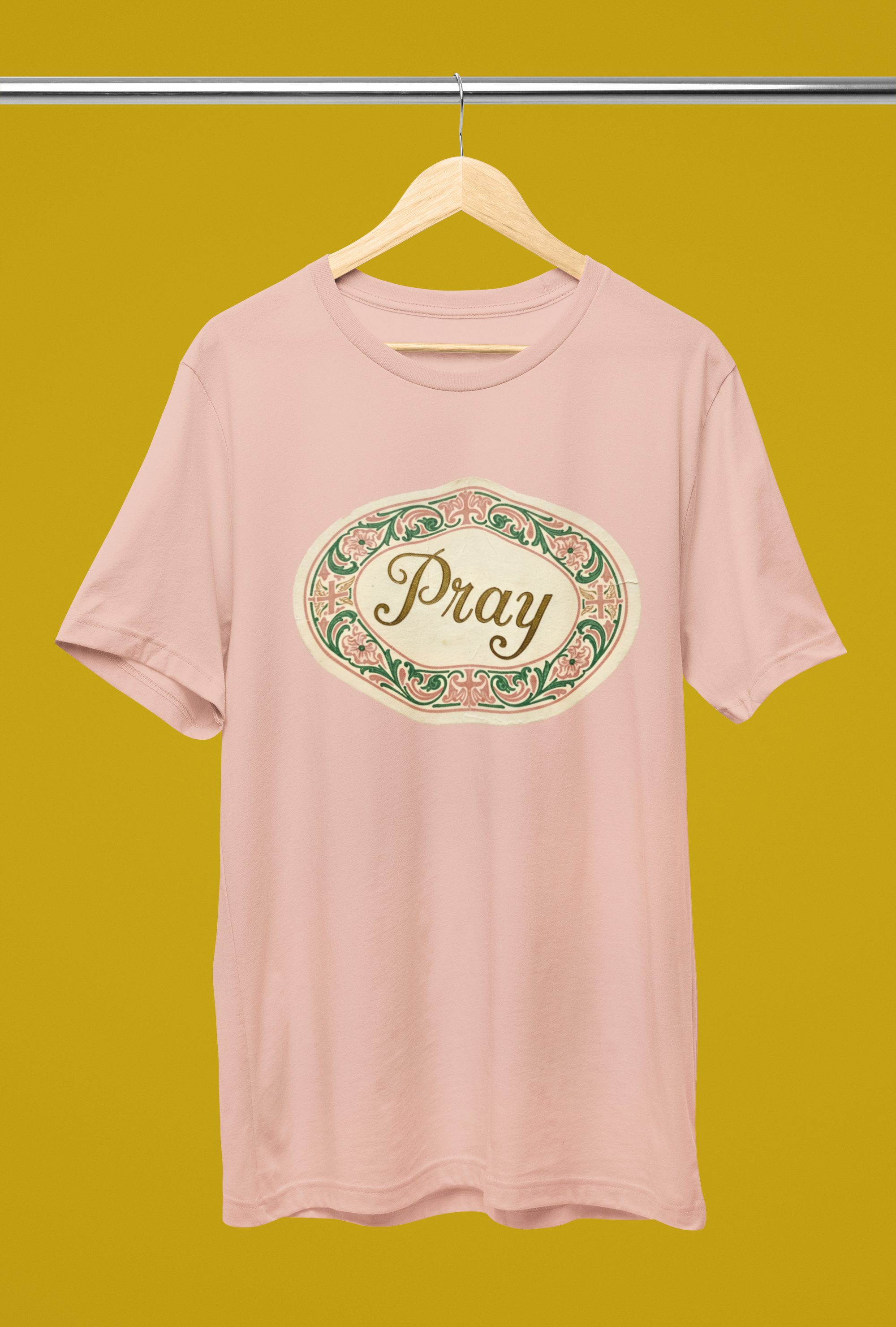 Pray Elegance Tee -  Heathered Peach