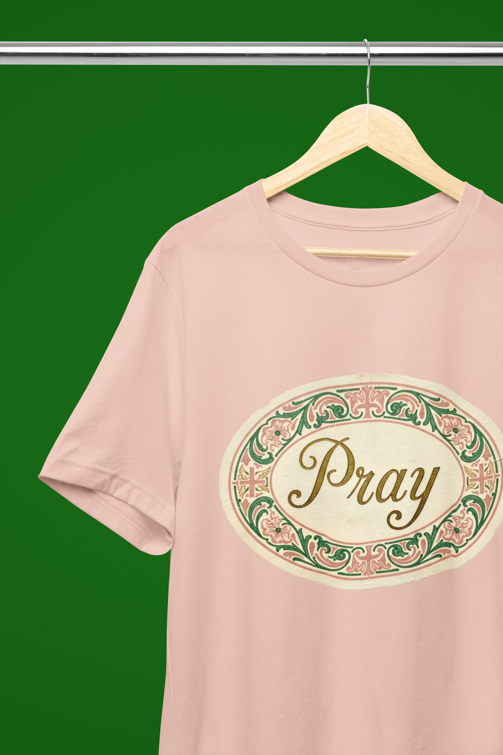 Pray Elegance Tee -  Heathered Peach