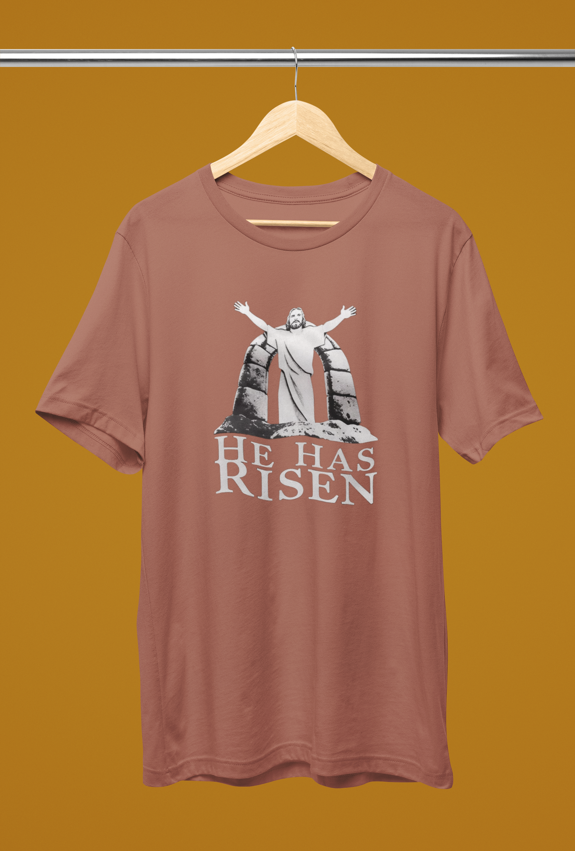He Has Risen Tee - Clay
