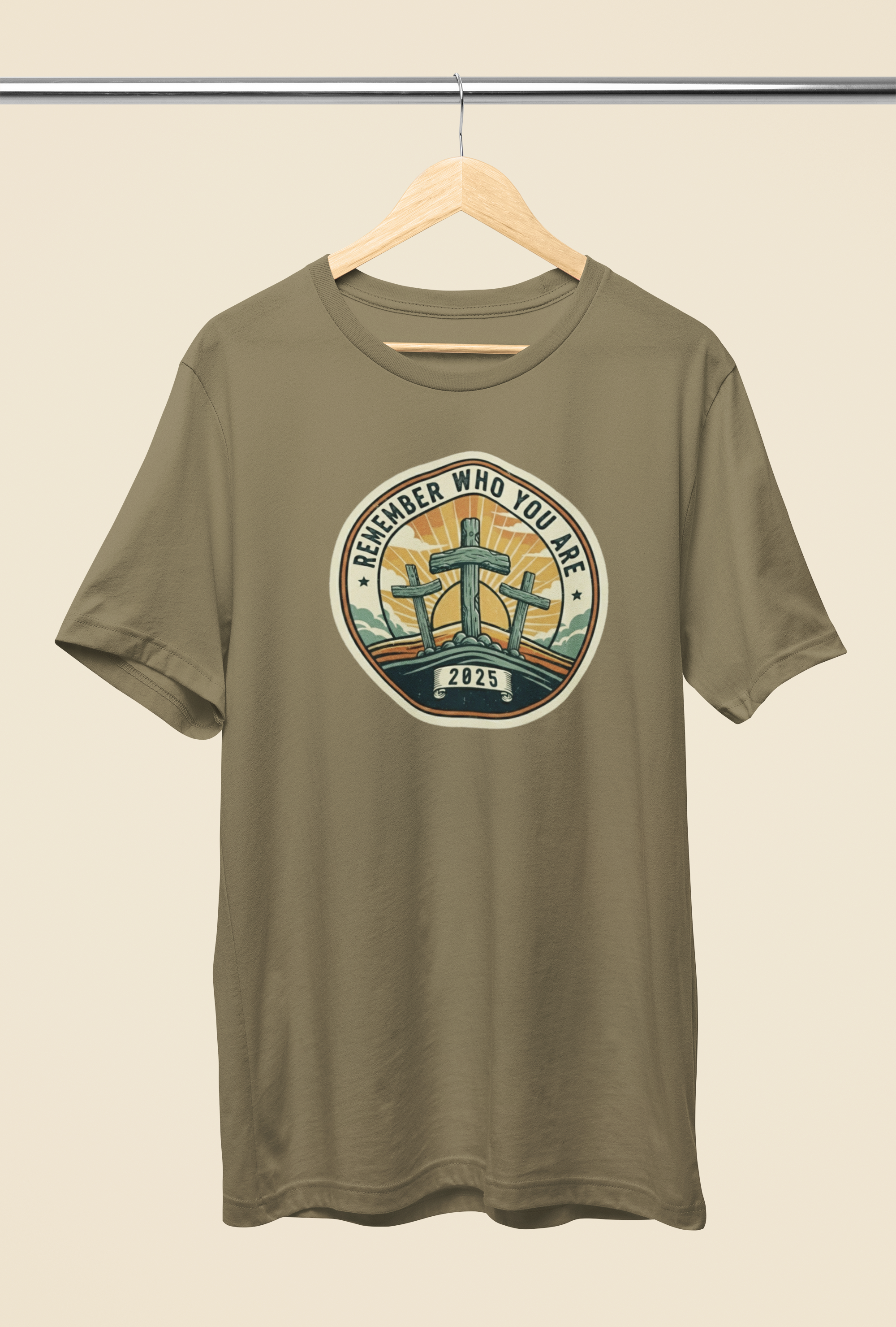 Remember Who You Are Tee -  Heathered Olive