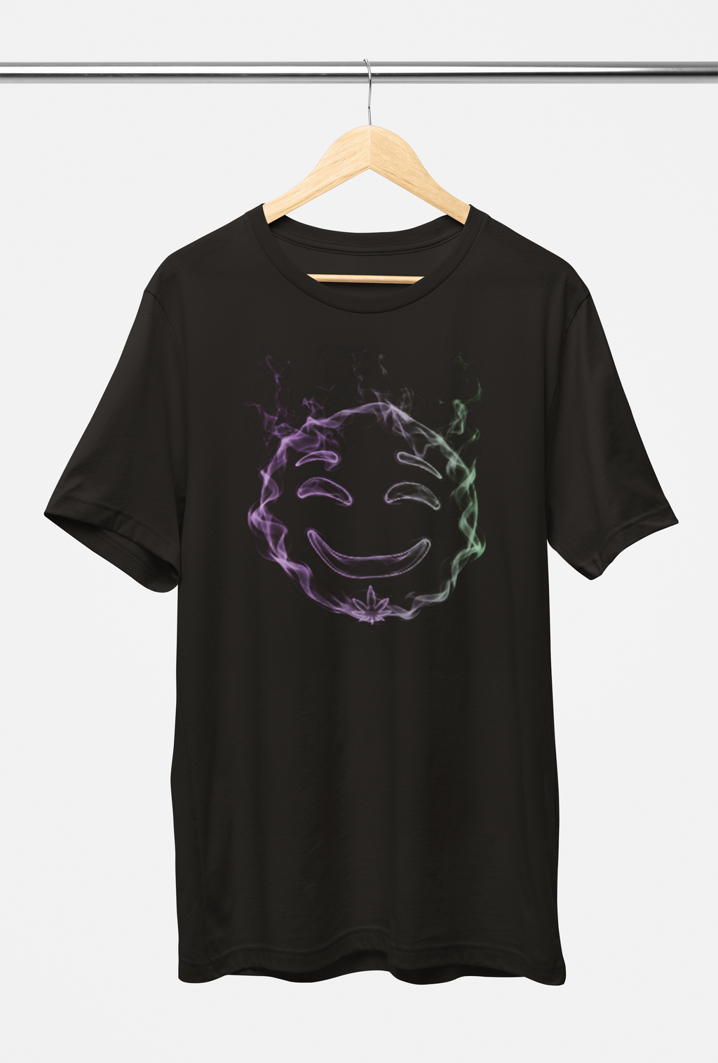 Up In Smoke Smiley Tee – Black