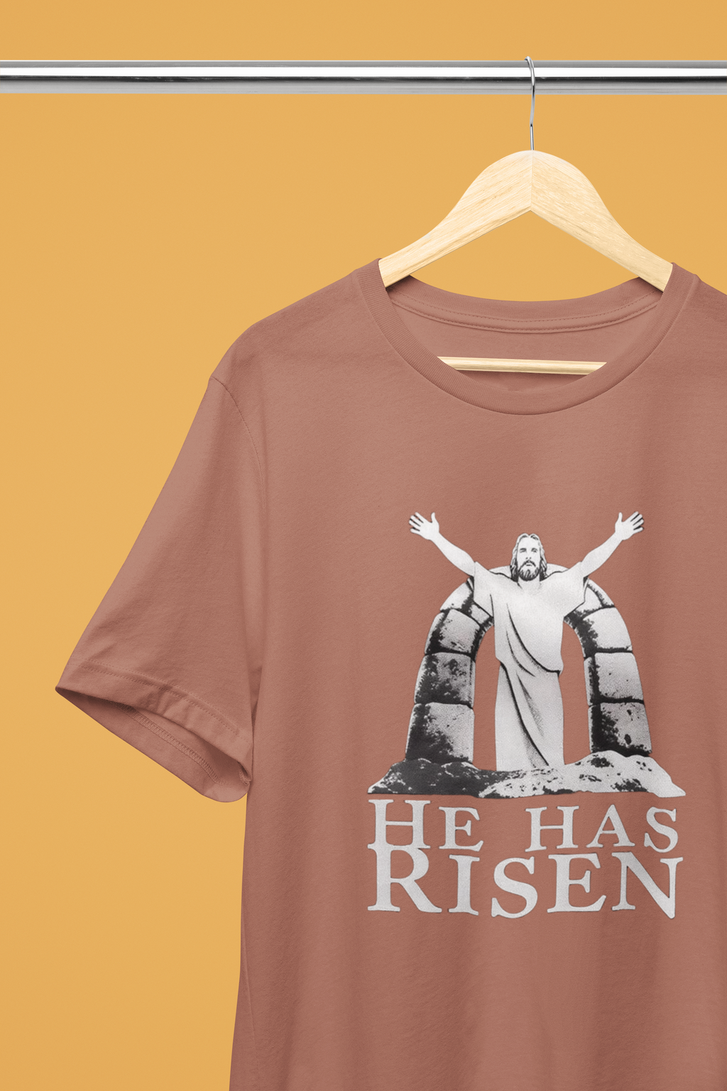 He Has Risen Tee - Clay