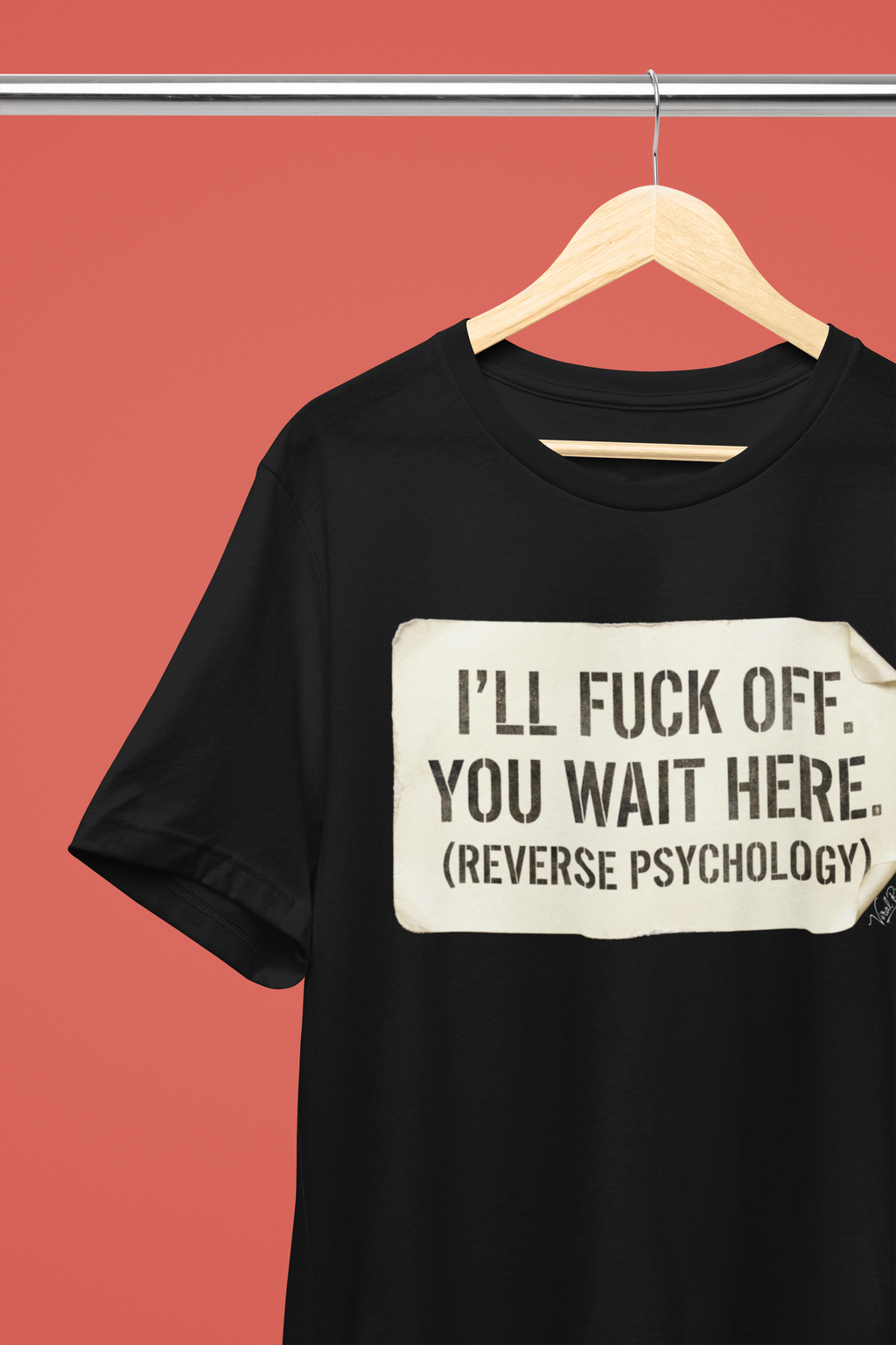 Reverse Psychology Tee - Black (Viral Riot Signature)