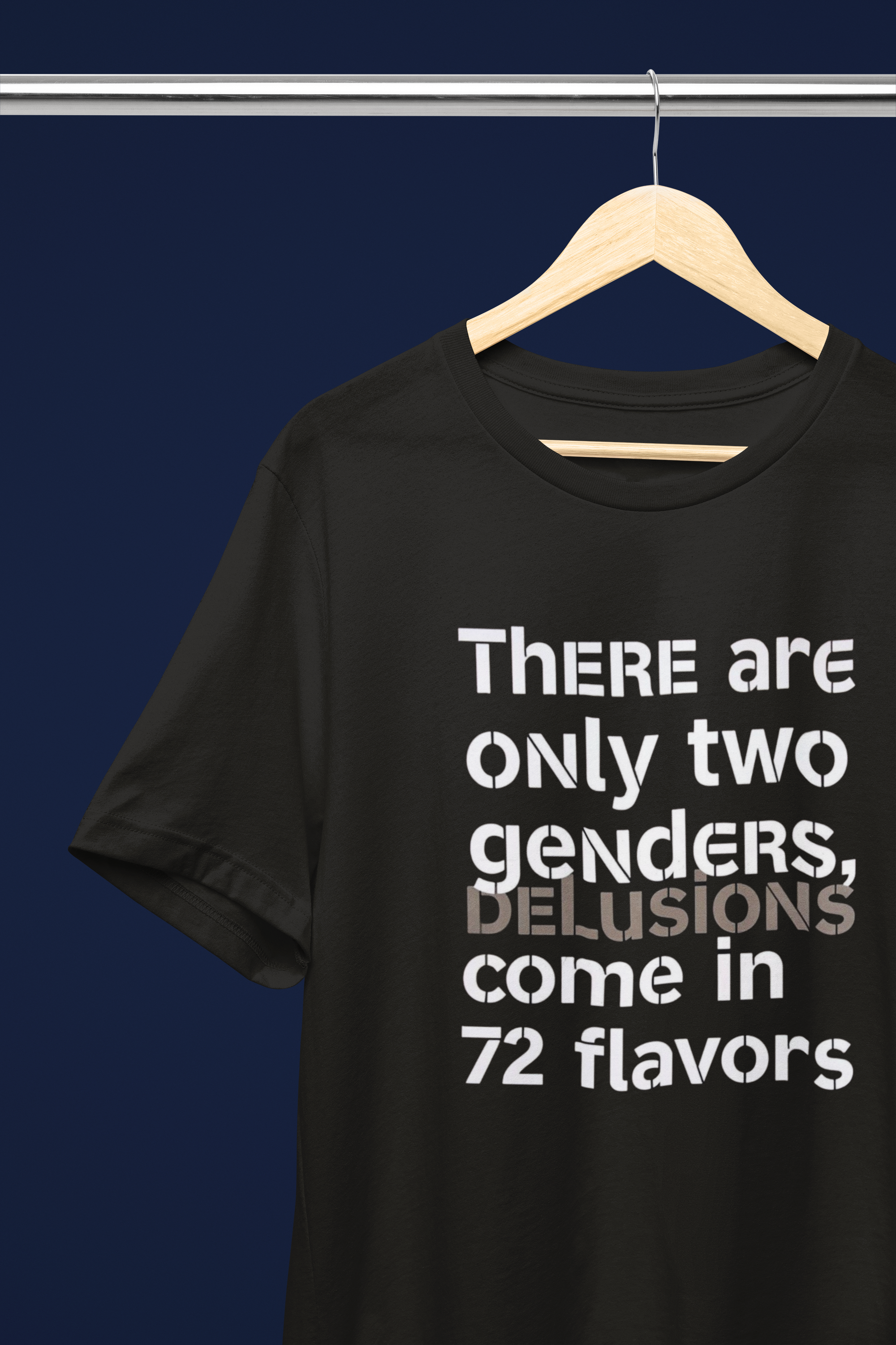 Two Genders, 72 Flavors Tee - Black