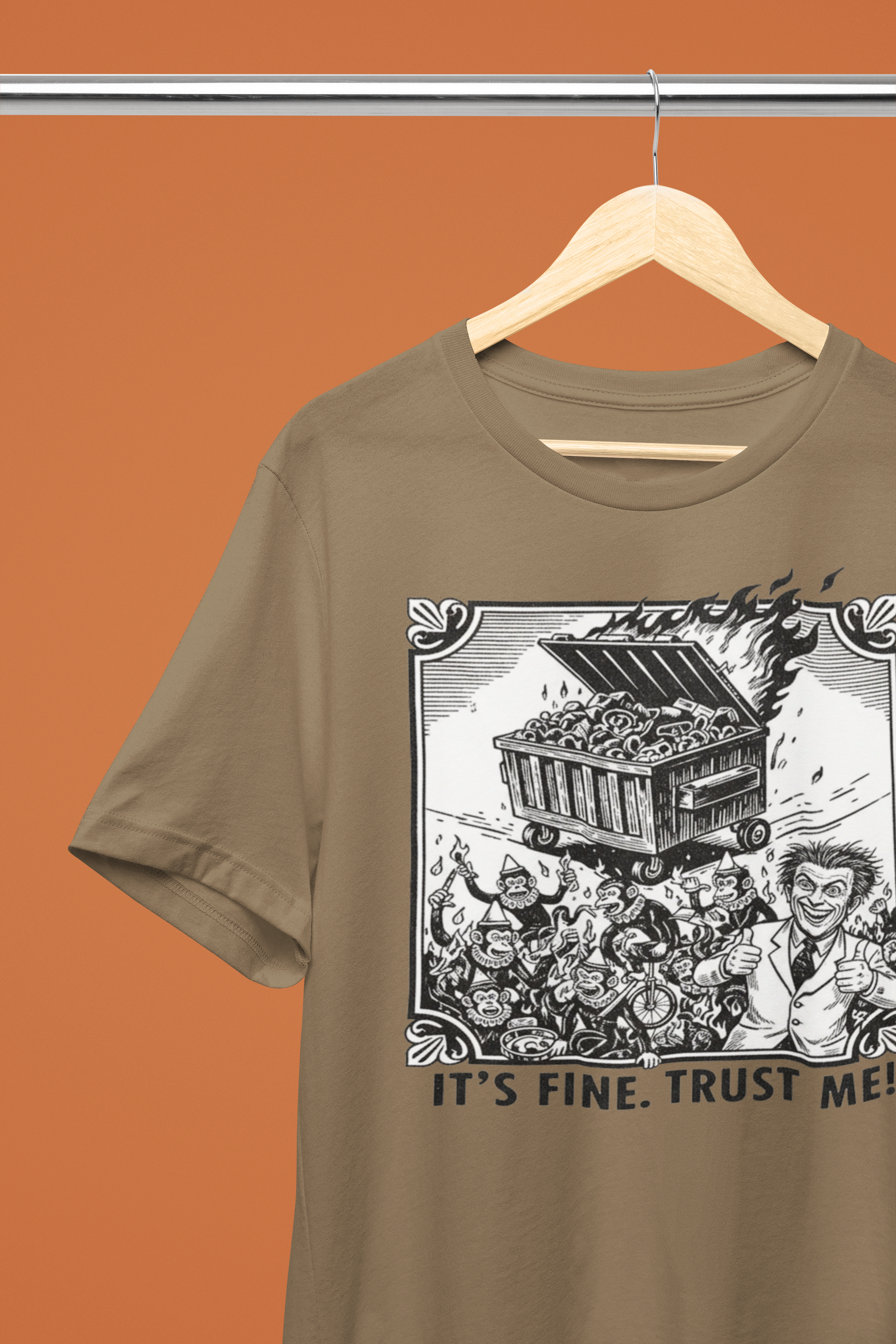 November: It's Fine. Trust Me! Limited Edition Tee - Vintage Brown