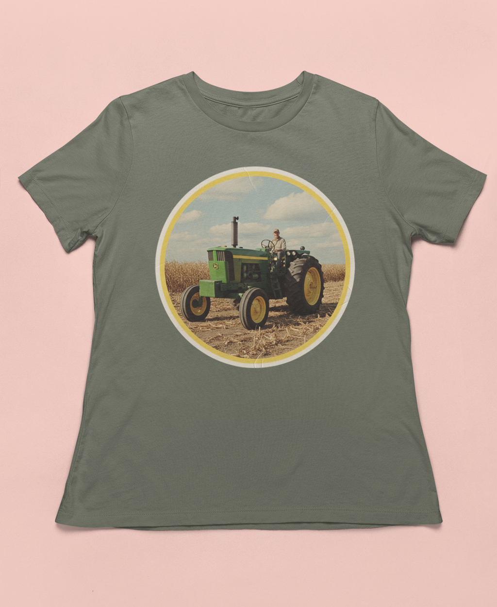 Tractor! Toddler Tee - Military Green