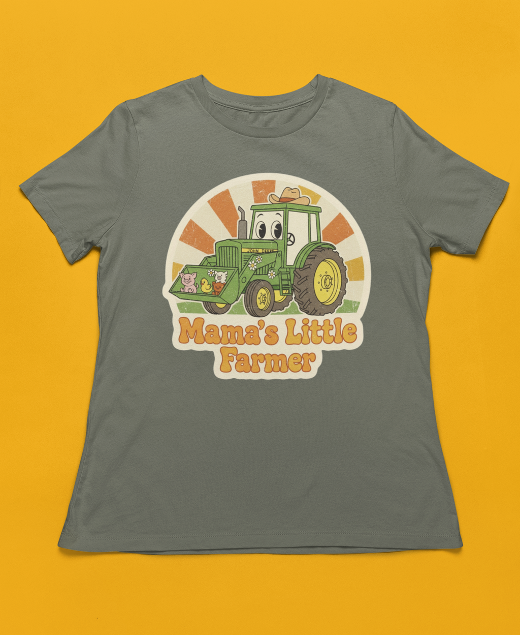 Mama's Little Farmer Toddler Tee - Military Green