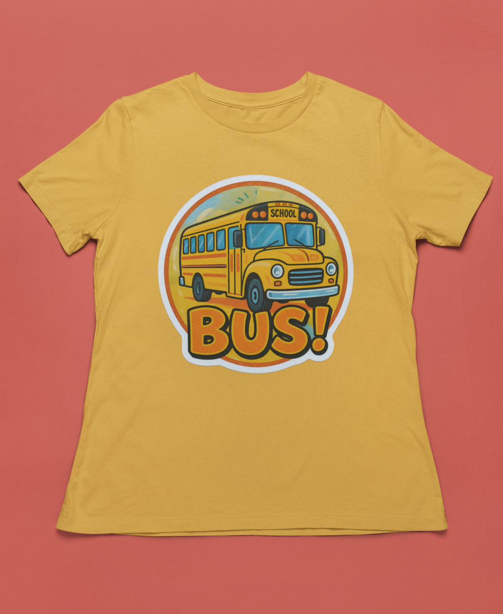 School Bus Toddler Tee - Mustard