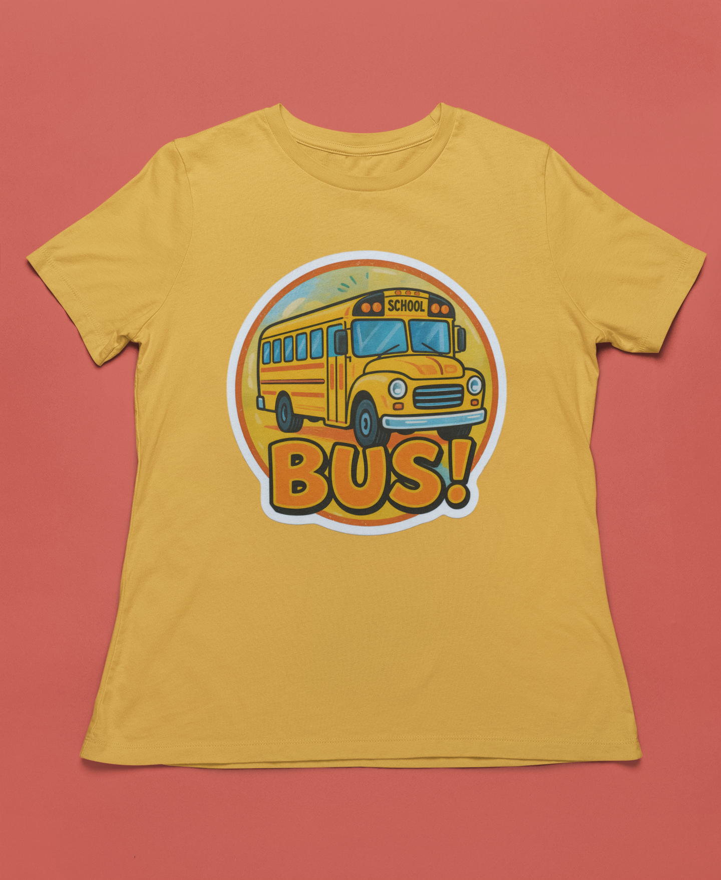 School Bus Toddler Tee - Mustard