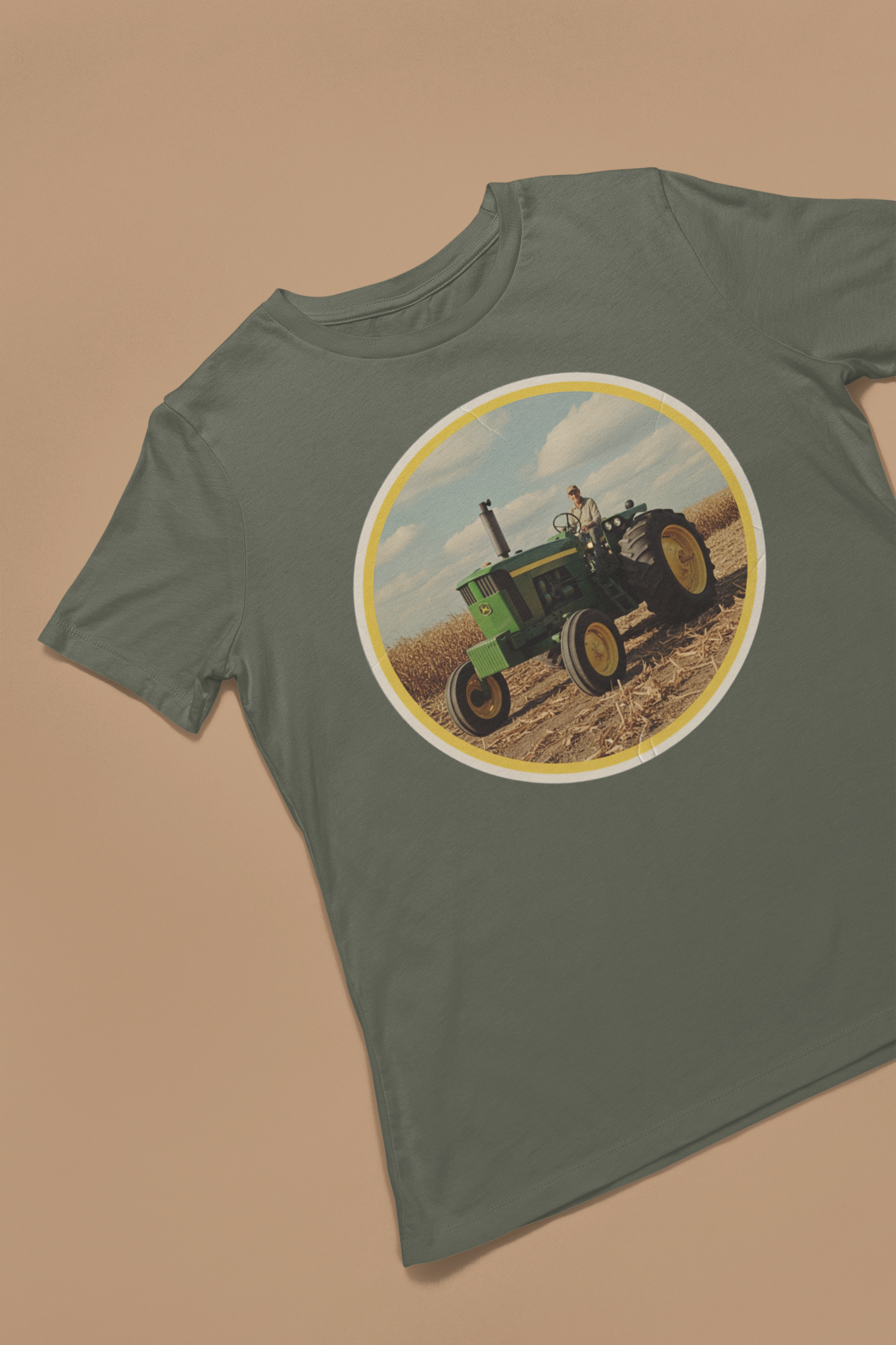 Tractor! Toddler Tee - Military Green