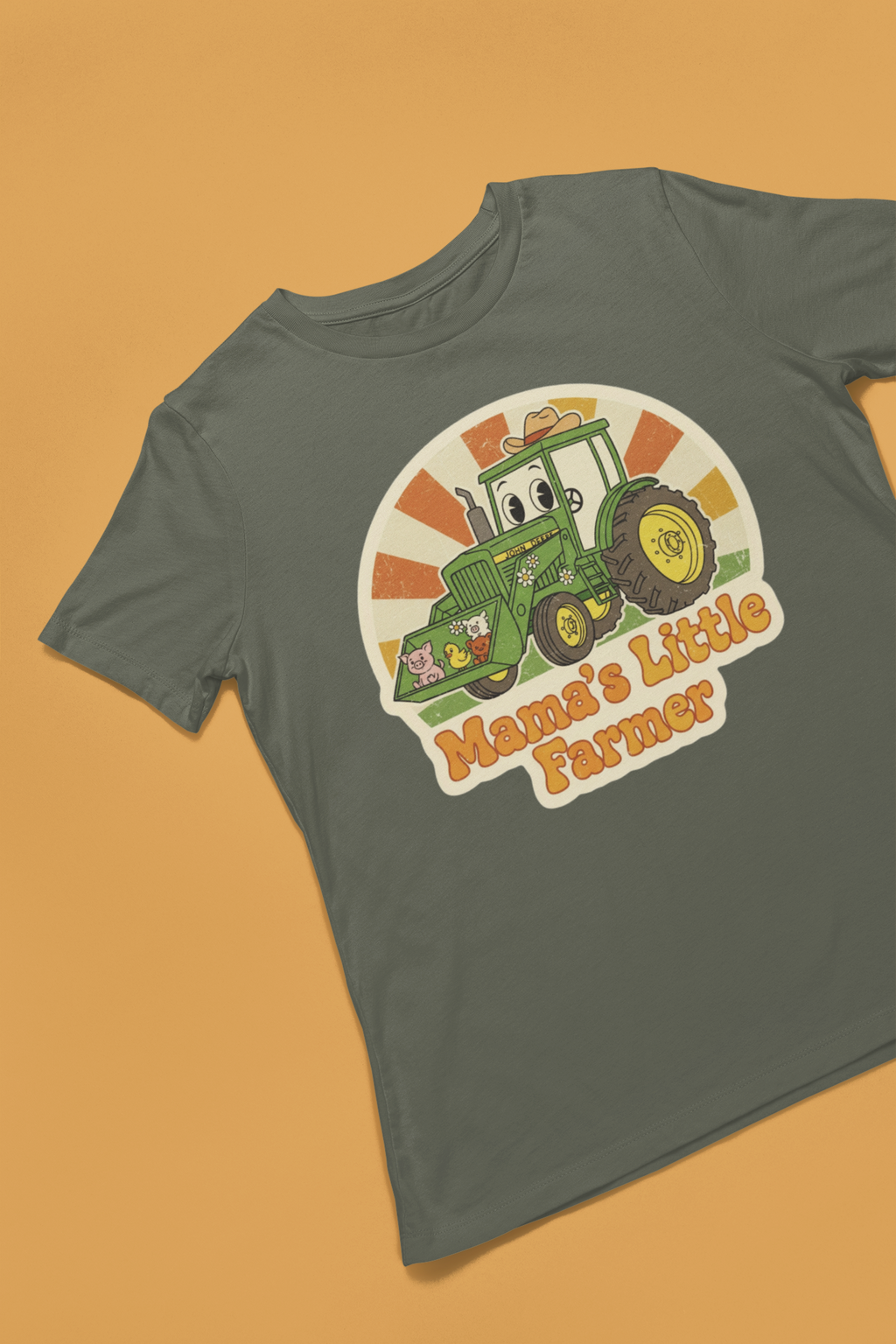 Mama's Little Farmer Toddler Tee - Military Green