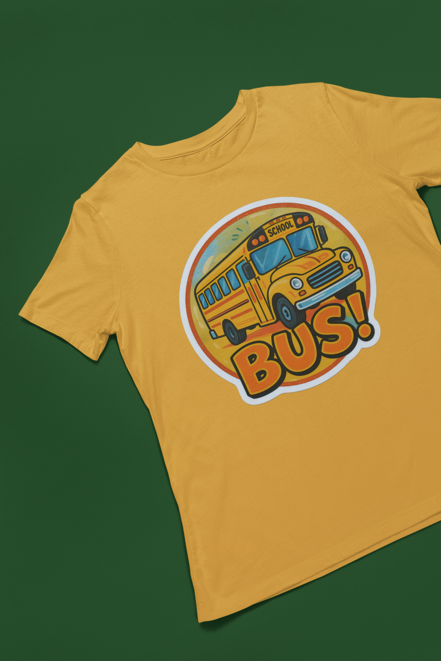 School Bus Toddler Tee - Mustard